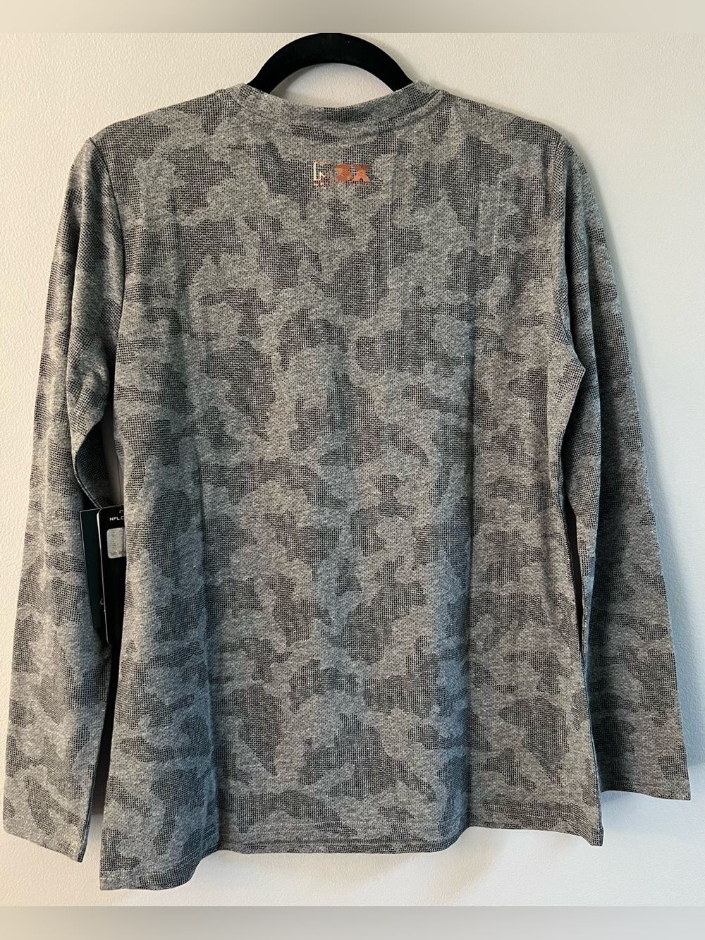 MSX by Michael Strahan Carolina Panthers NFL Women’s Gray Camo Long-Sleeve Shirt - Picture 2 of 7